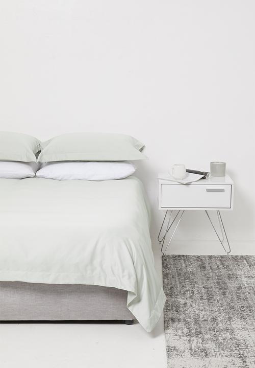 Sheraton Textiles - 400tc Egyptian cotton oxford duvet cover set - sea foam green