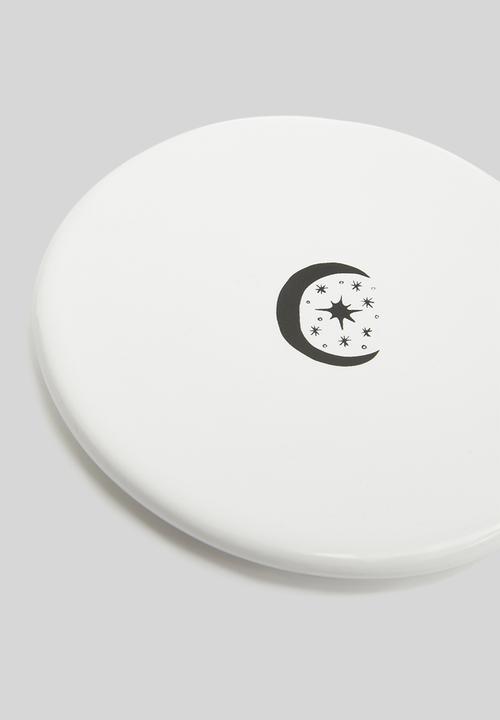 Sugar & Vice - Trinket tray - moon - white