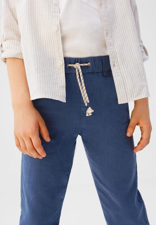 MANGO - Trousers nico6 - blue