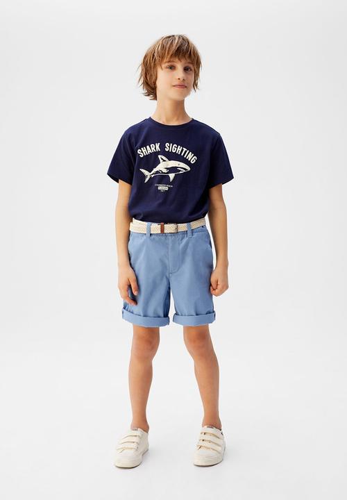 MANGO - Bermuda shorts pico - blue