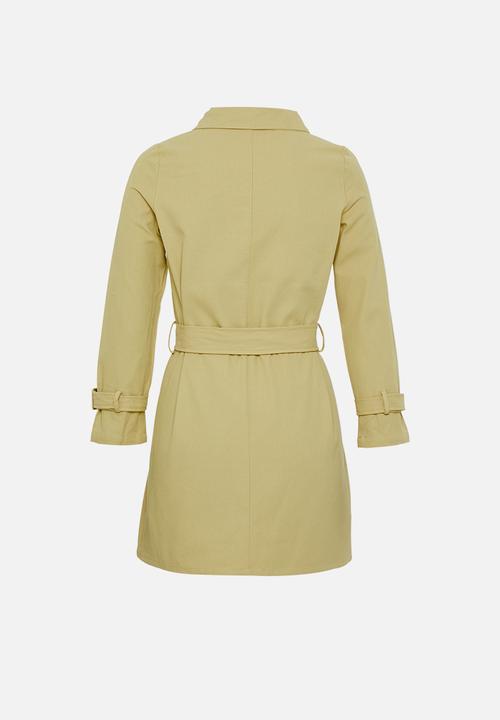 Missguided - Petite smart utility denim dress - green