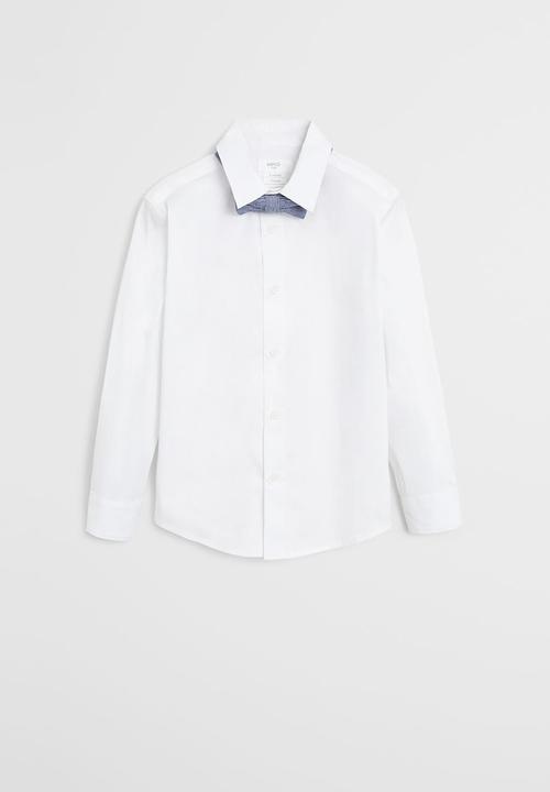 MANGO - Shirt bow  - white