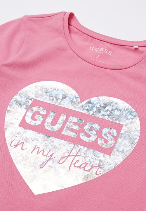 GUESS - Short sleeve Peyton tee - pink
