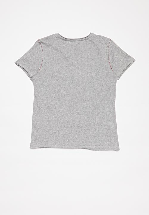 GUESS - Peepout guess spray tee - grey
