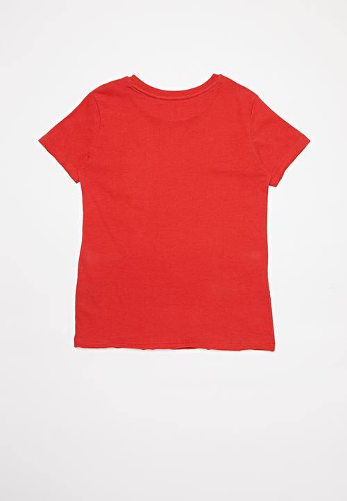 GUESS - Peepout with pocket tee - red 