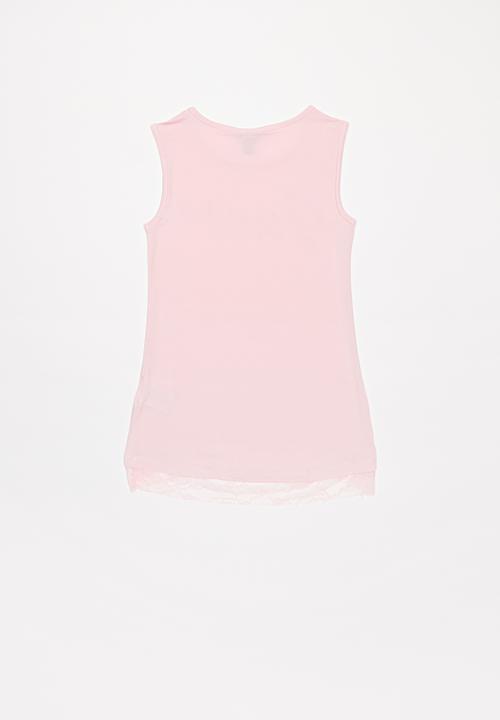 GUESS - Guess script genna tee - pink