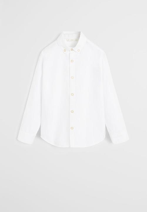MANGO - Shirt oxford - white