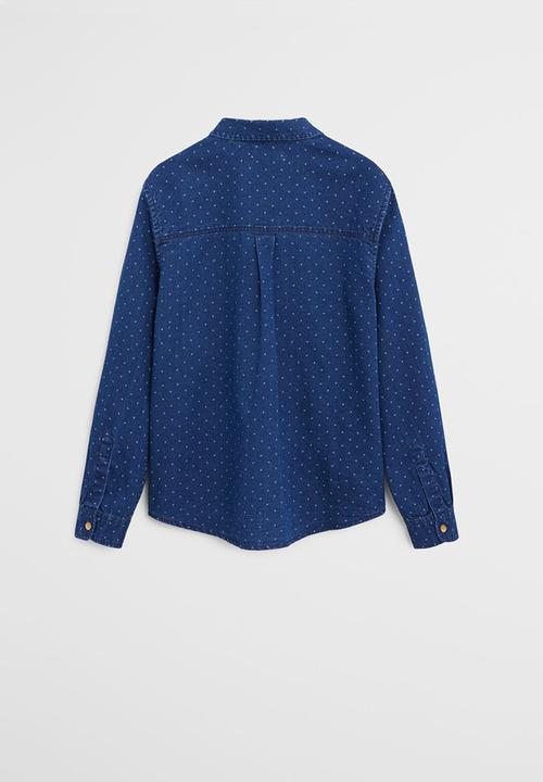MANGO - Shirt ink  - blue 