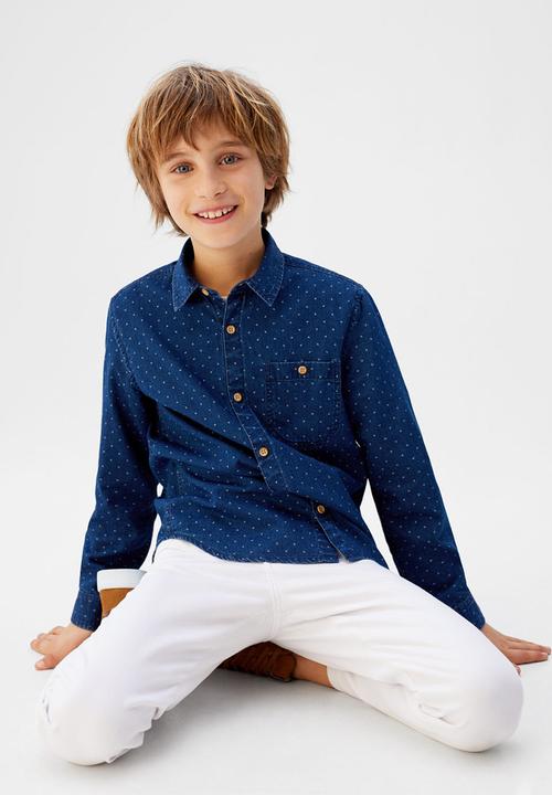 MANGO - Shirt ink  - blue 