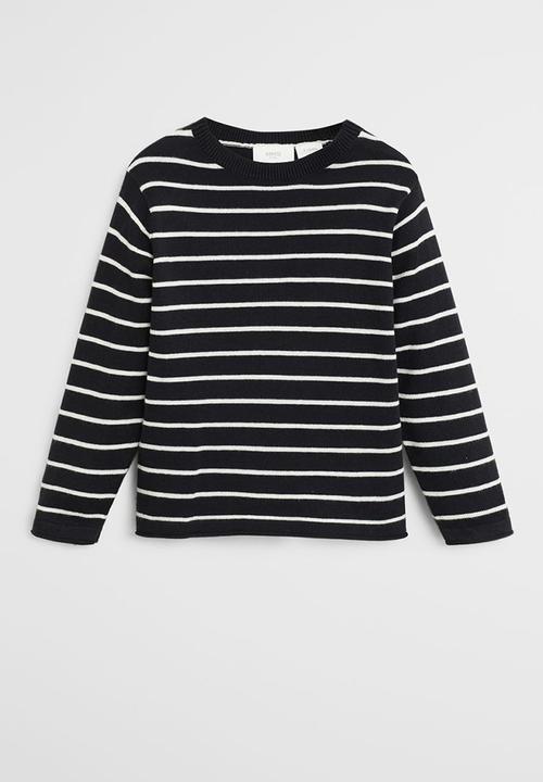 MANGO - Sweater lucas  - black & white 