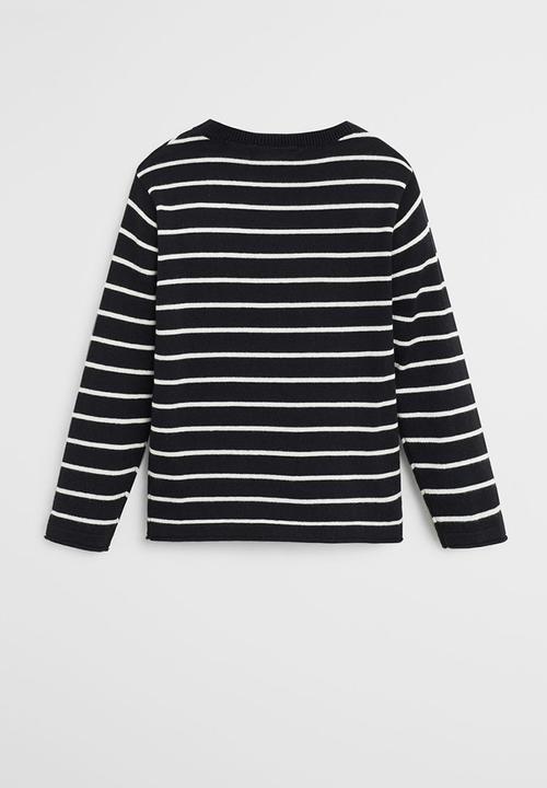 MANGO - Sweater lucas  - black & white 