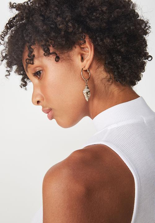 Rubi - South bay earring - gold & shell