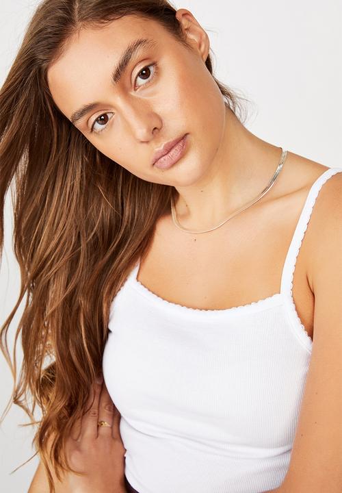 Rubi - Treasures single chain necklace - silver herringbone chain
