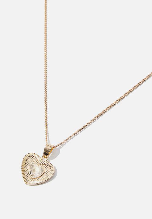 Rubi - Treasures short pendant necklace  - gold vintage 