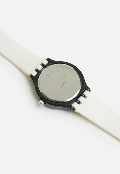 Cool Kids - Slim plastic watch - white & black