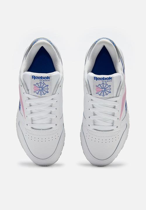 Reebok -  Classic Leather - white/humble blue /jasmie pink