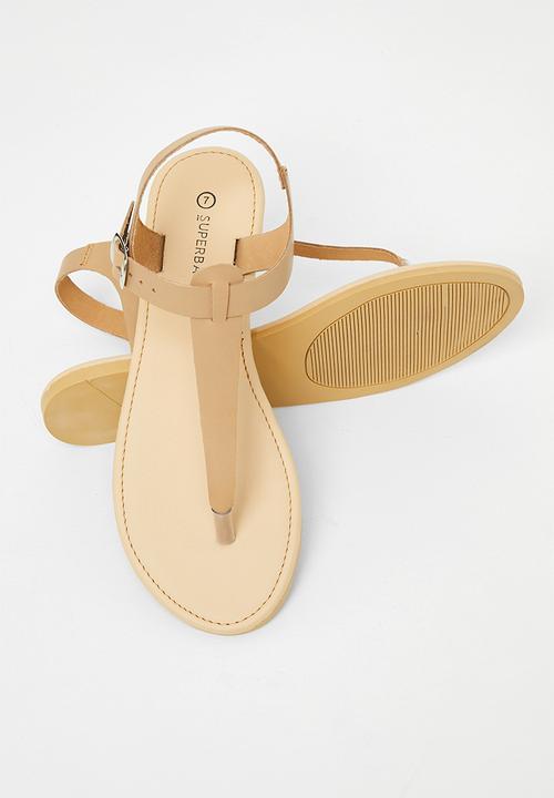 Superbalist - Zizi leather t-bar sandal - neutral