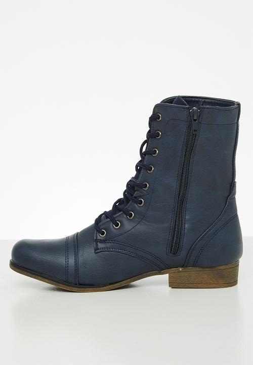 STYLE REPUBLIC - Lola lace-up boot - navy