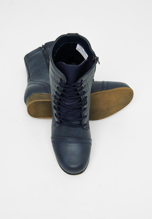 STYLE REPUBLIC - Lola lace-up boot - navy