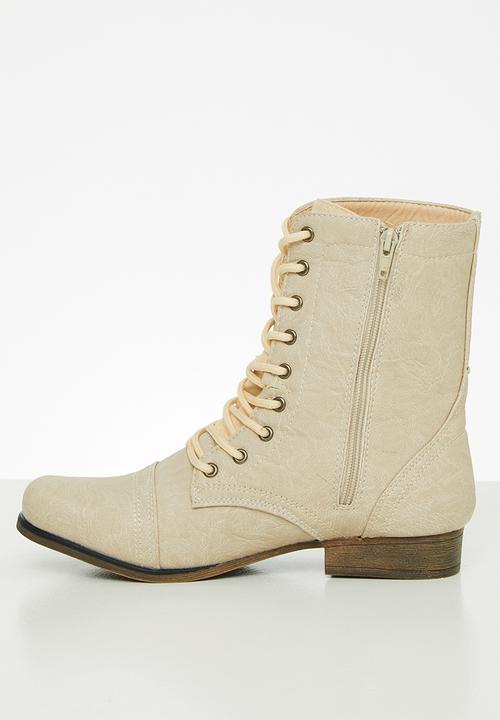 STYLE REPUBLIC - Lola lace-up boot - sand