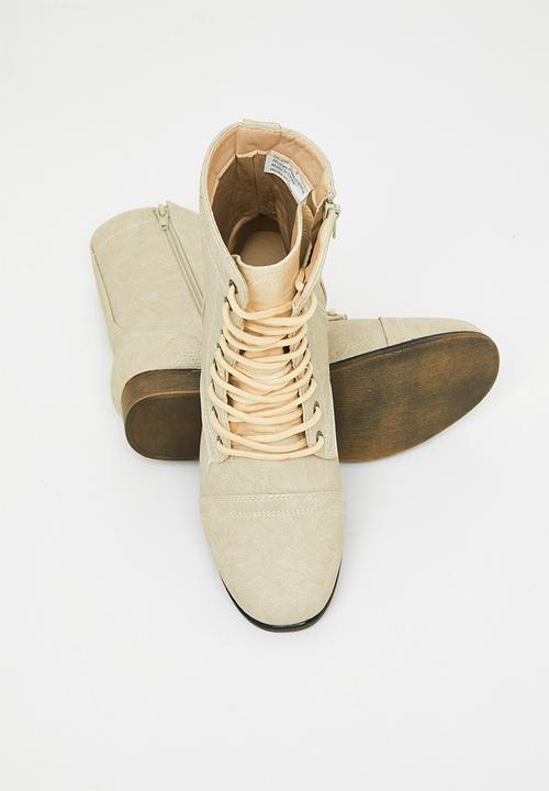 STYLE REPUBLIC - Lola lace-up boot - sand