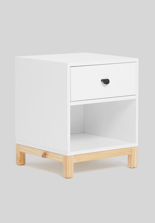 Blockhouse - Hugo bedside table - white