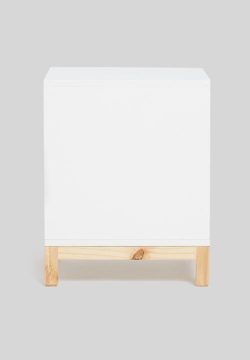Blockhouse - Hugo bedside table - white