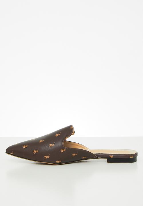 POLO - Bianca slide monogram - brown