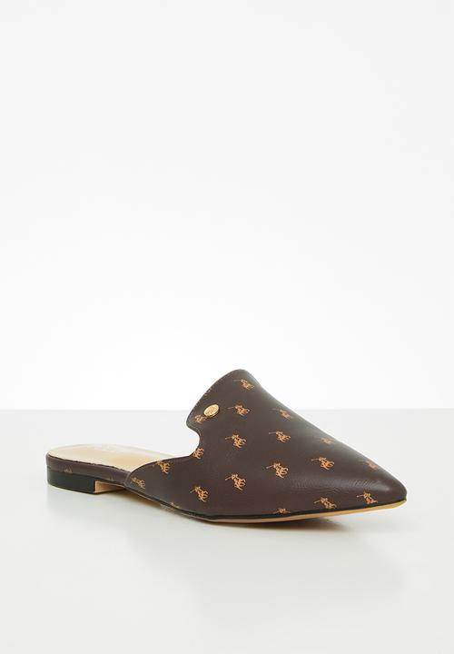 POLO - Bianca slide monogram - brown