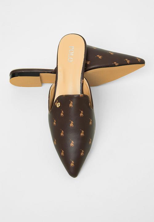 POLO - Bianca slide monogram - brown