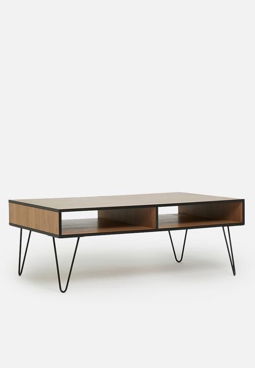 Sixth Floor - Penn leg coffee table - natural & black