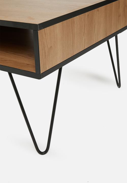 Sixth Floor - Penn leg coffee table - natural & black