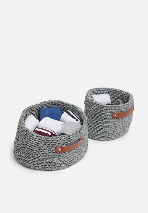 Sixth Floor - Knit storage basket set of 2