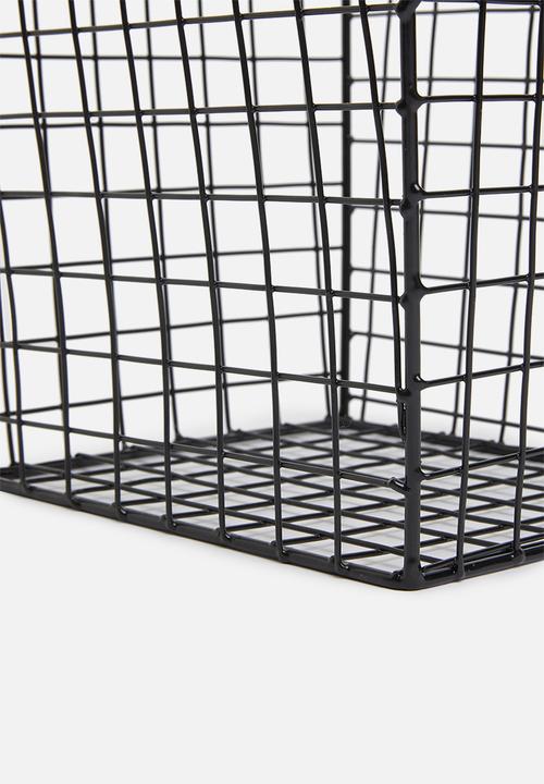 Sixth Floor - Metal wire storage basket - black