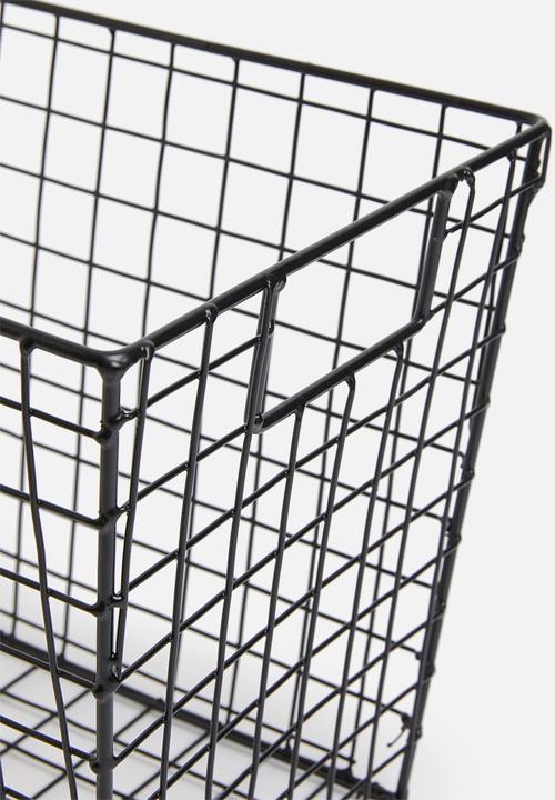 Sixth Floor - Metal wire storage basket - black