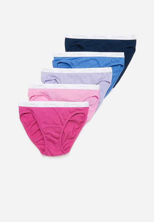 Jockey - 5 Pack plain bikini's - multi