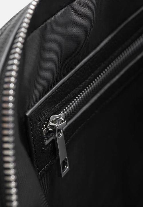 MANGO - Handbag grain - black