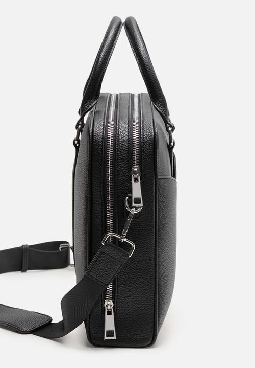 MANGO - Handbag grain - black