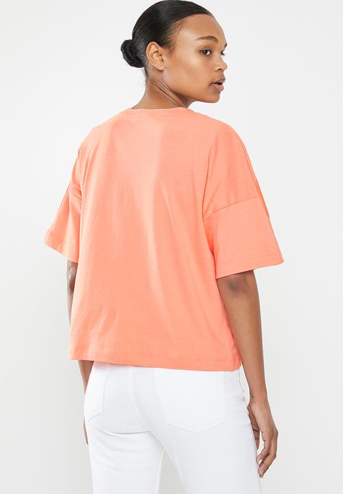 adidas Originals - Large logo tee - coral