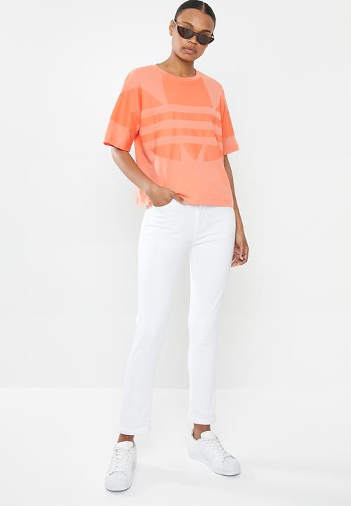 adidas Originals - Large logo tee - coral