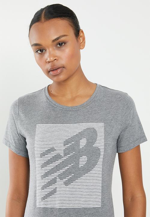 New Balance  - Blocked graphic tee - grey