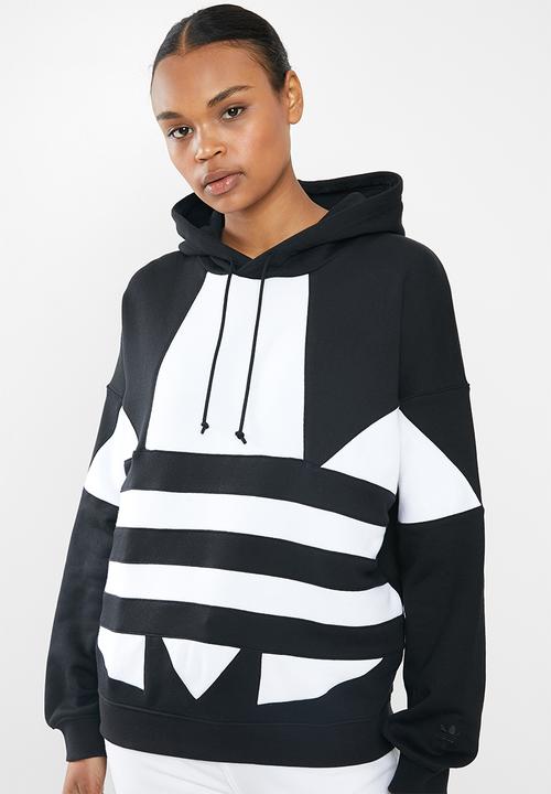 adidas Originals - Large logo hoodie - black & white