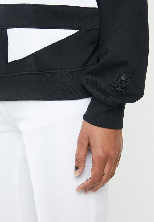 adidas Originals - Large logo hoodie - black & white