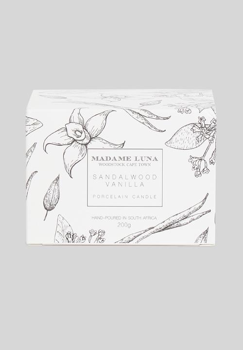 Madame Luna - Perforated porcelain votive candle - sandalwood vanilla