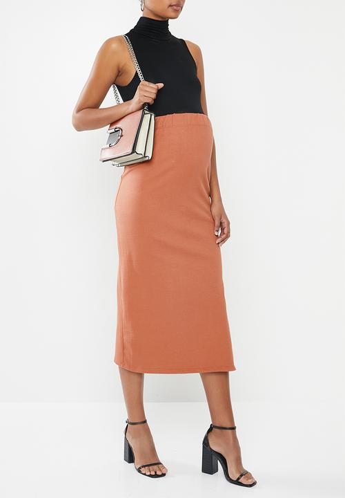 Glamorous - Maternity pencil skirt - faded rust