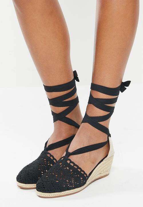 Miss Black - Diski wedge heel - black