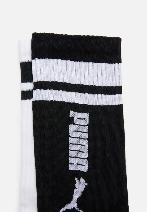 PUMA - 2 Pack brand socks - black & white
