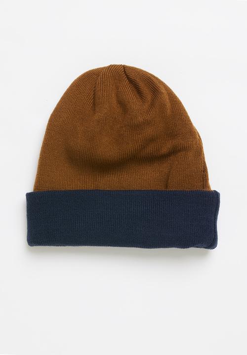 ALDO - Cadalewi beanie - navy & brown 