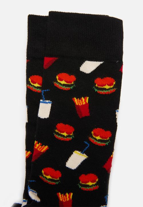 Happy Socks - Hamburger socks - black