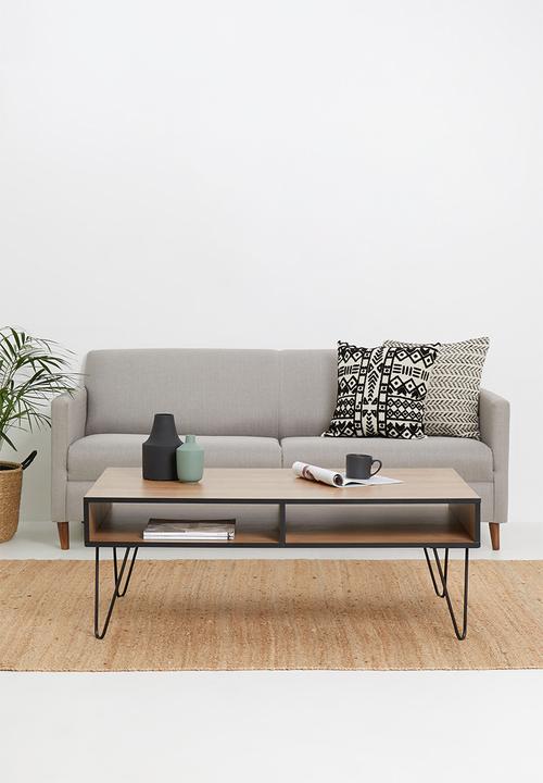 Sixth Floor - Penn leg coffee table - natural & black